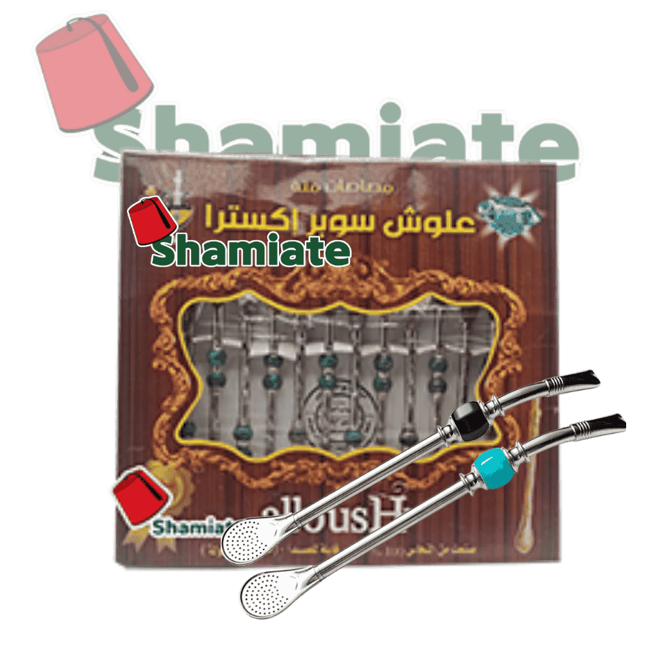 Bombilla (Paille à Maté) (Alloush, En Acier, Moyen, 12 Pièces)