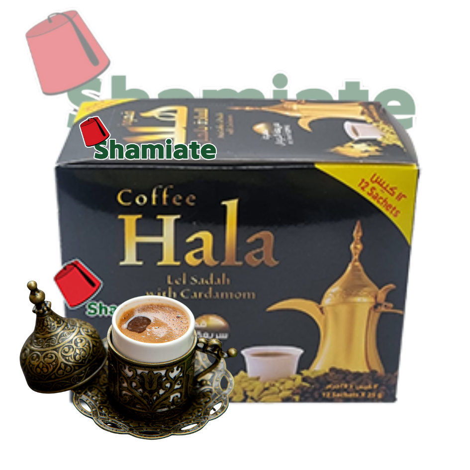 Café Arabe (Hala, Lel Sadah, Cardamome, 12 x 12 x 25 gm, 12 Pièces)