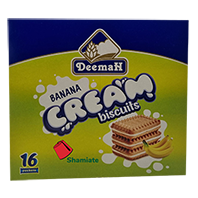 Biscuits (Deemah, Banane Crème, 12 x 27 gm, 12 Pièces)