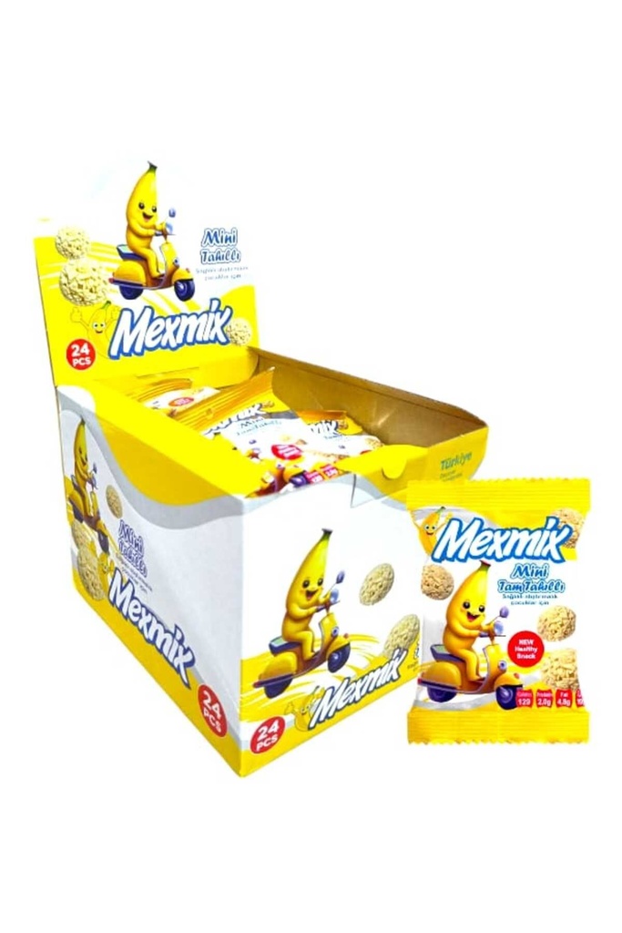 Barre de Céréales à la Banane (Mexmix, Banane, 6 x 24 x 28 gm, 6 Pièces)
