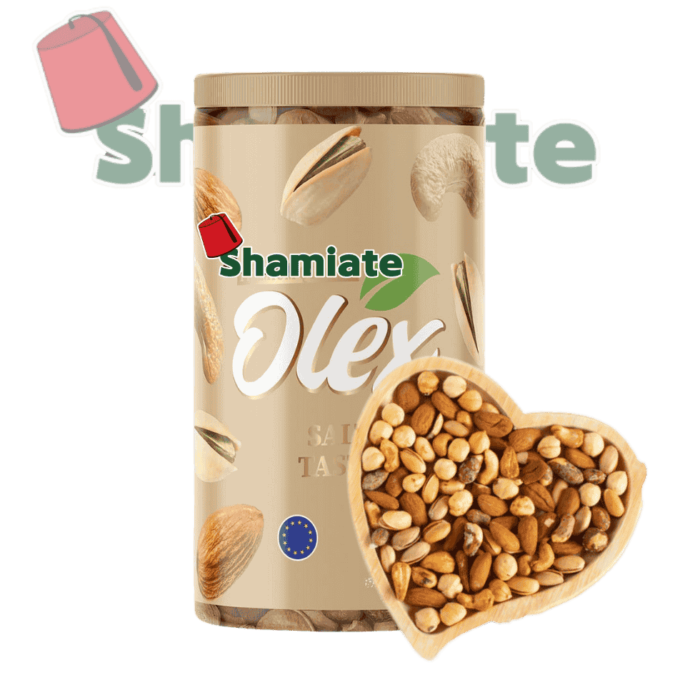 Mélange de Fruits Secs Grillés / Salé ( Olex, Boîte Dorée, 500 gm,12 Pièces)