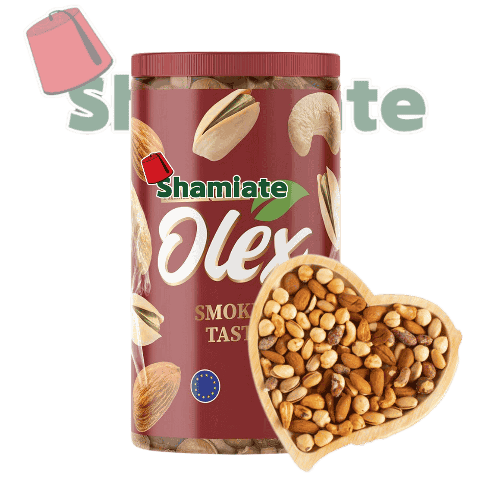 Mélange de Fruits Secs Grillés / Goût Fumé (Olex, Boîte Rouge, 500 gm, 12 Pièces)