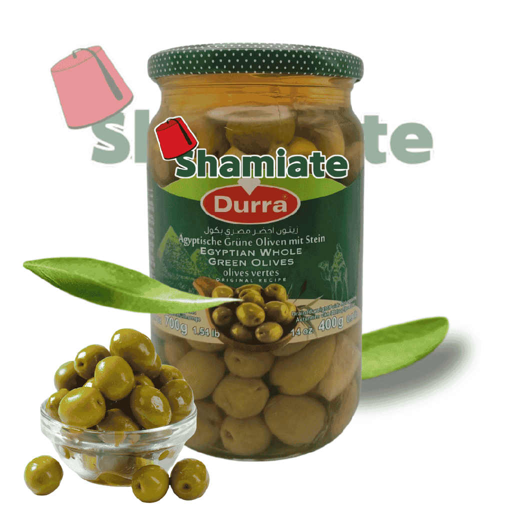 Olives Vertes (Egypte, Durra, 720gm, 12 Pièces)