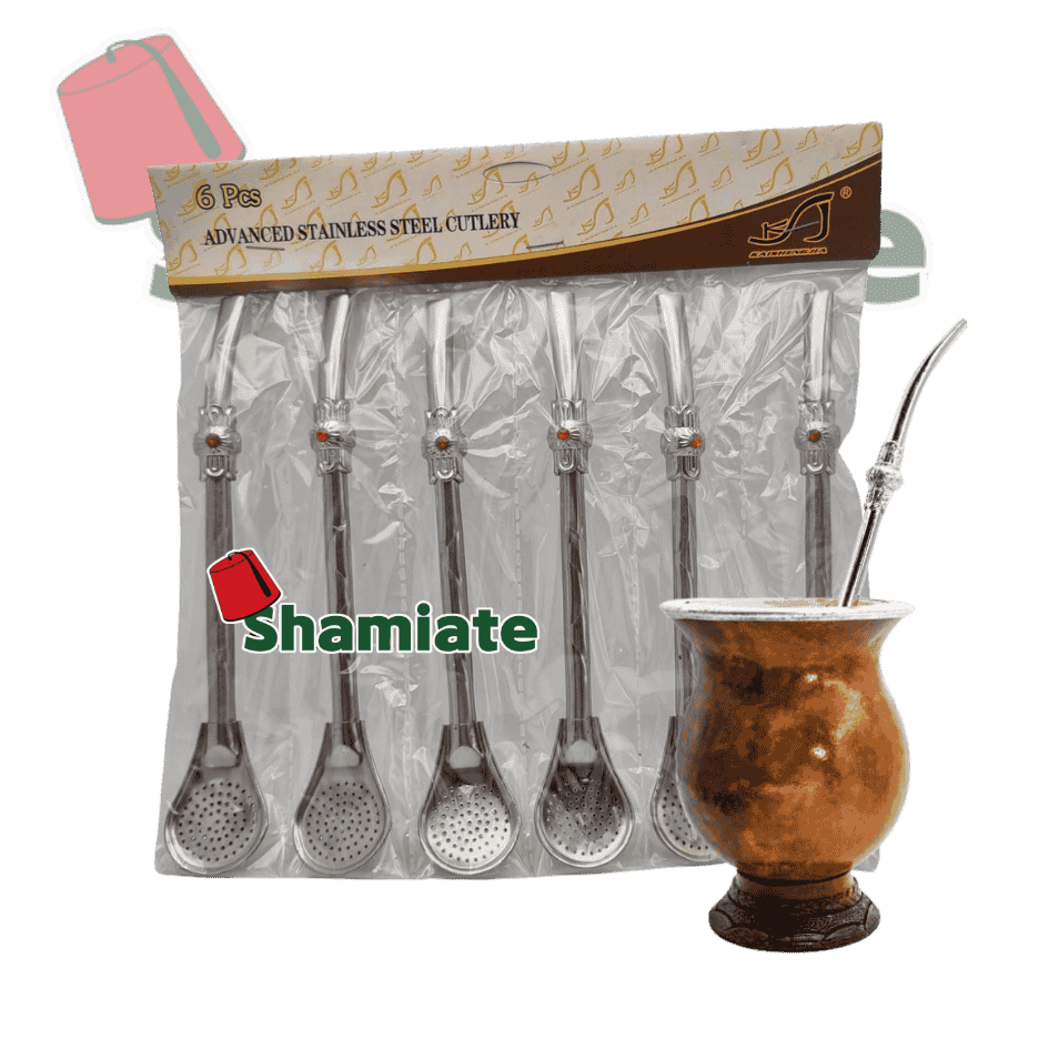 Bombilla (Paille à Maté) (En Acier, Grand, 6 Pièces)