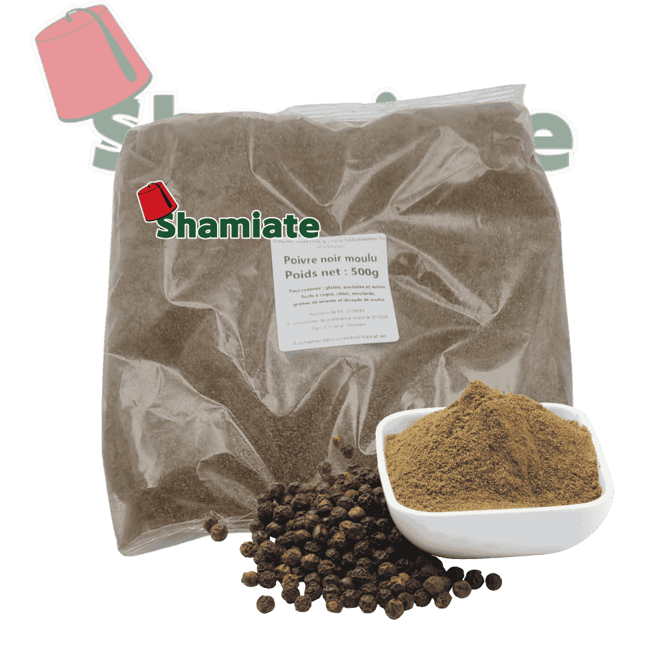 Poivre Noir Moulu (Jasmeen, 500 gm, 1 Pièce)