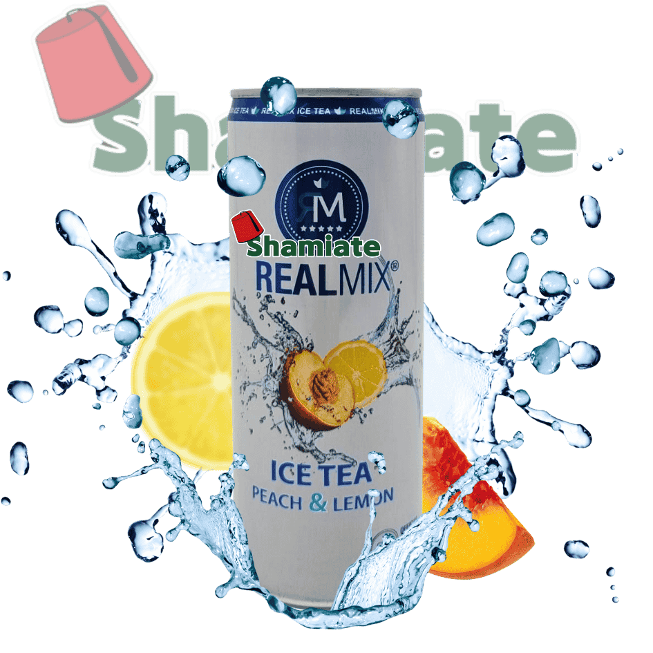 Iced Tea Drink, Peach & Lemon (RealMix, 250 ml, 24 Pieces)