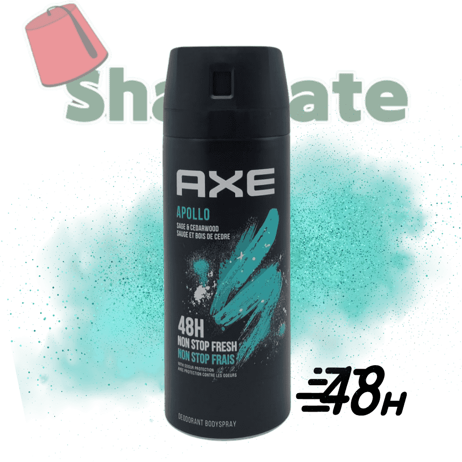 Déodorant Spray ( Axe, Apollo, 150ml x 6 Pièces)