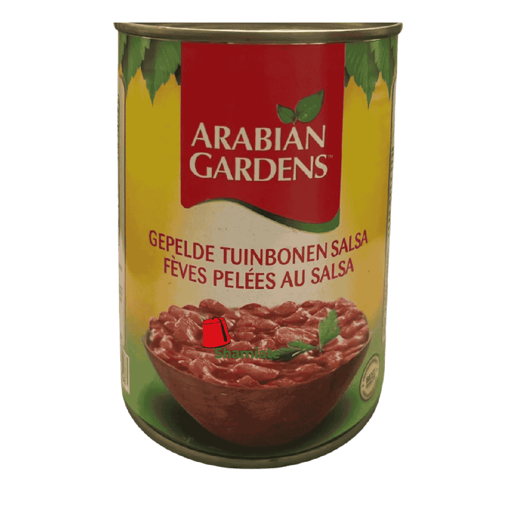 Fèves en Conserve (Foul) (Arabian Gardens, Pelé avec Salsa, 400 gm, 24 Pièces)