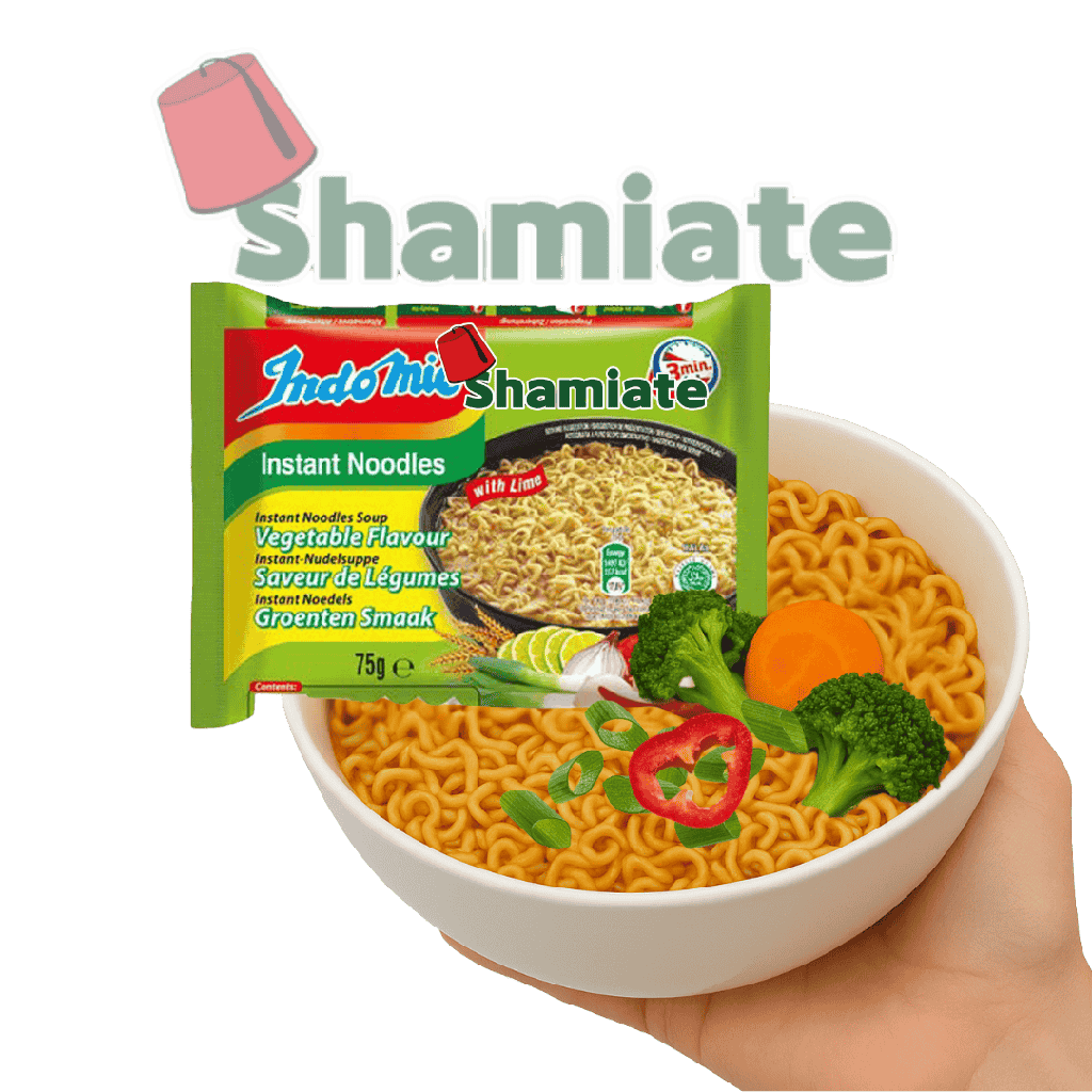 Nouilles instantanées (Indomie, légumes, 75 g, 8 x 5 pièces)