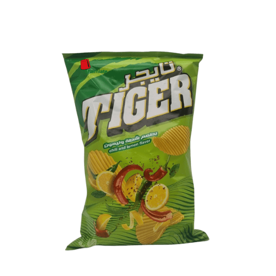 Chips (Tiger, Piment et Citron, 90 gm, 12 Pièces)
