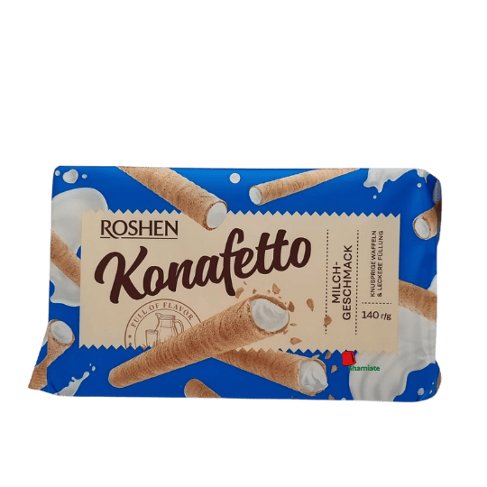 Gaufres Croustillantes (Roshen Wafers, Lait, 140gm, 15 Pièces)