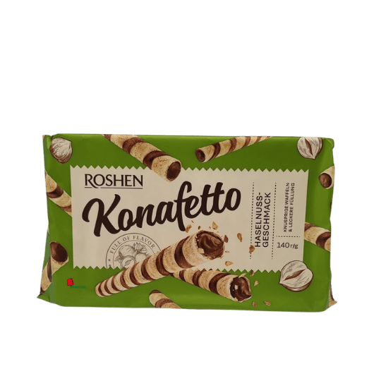Crispy Waffles (Roshen Wafers, Hazelnut, 140g, 15 Pieces)