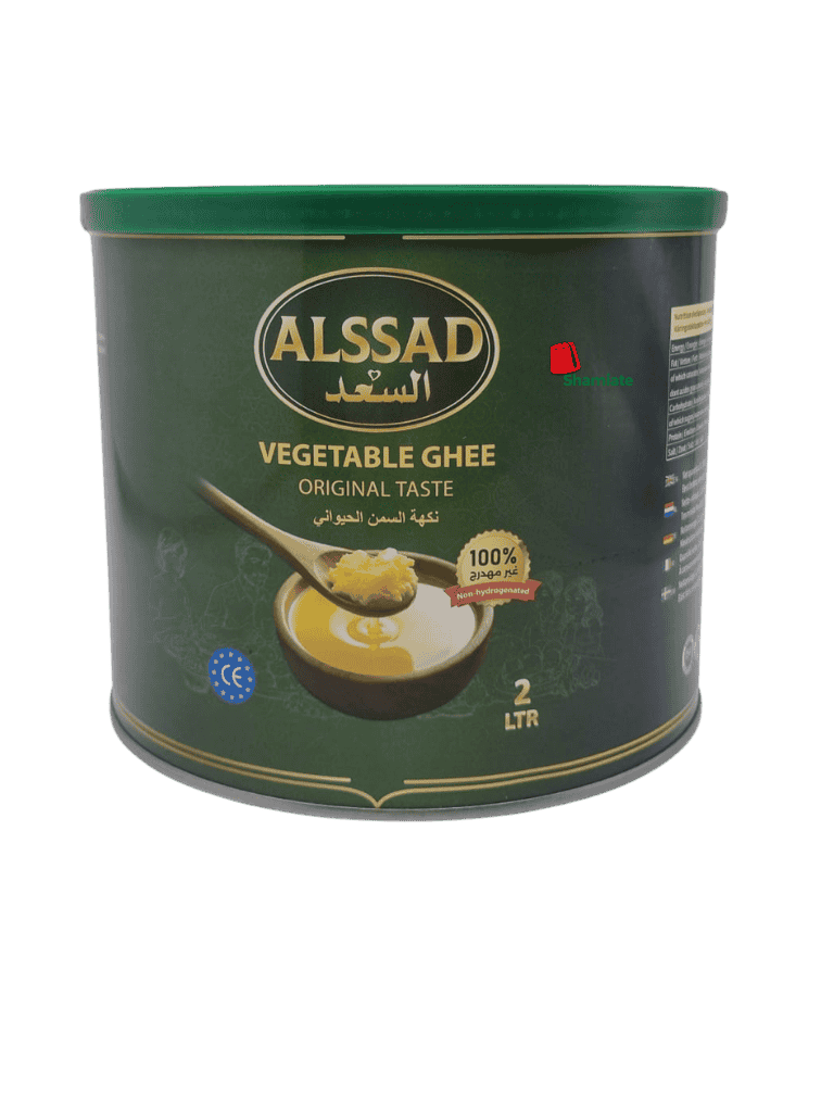 Ghee - Vegetable Clarified Butter with Animal Flavor - Samen (Alssad, 2 Liters, 6 Pieces)