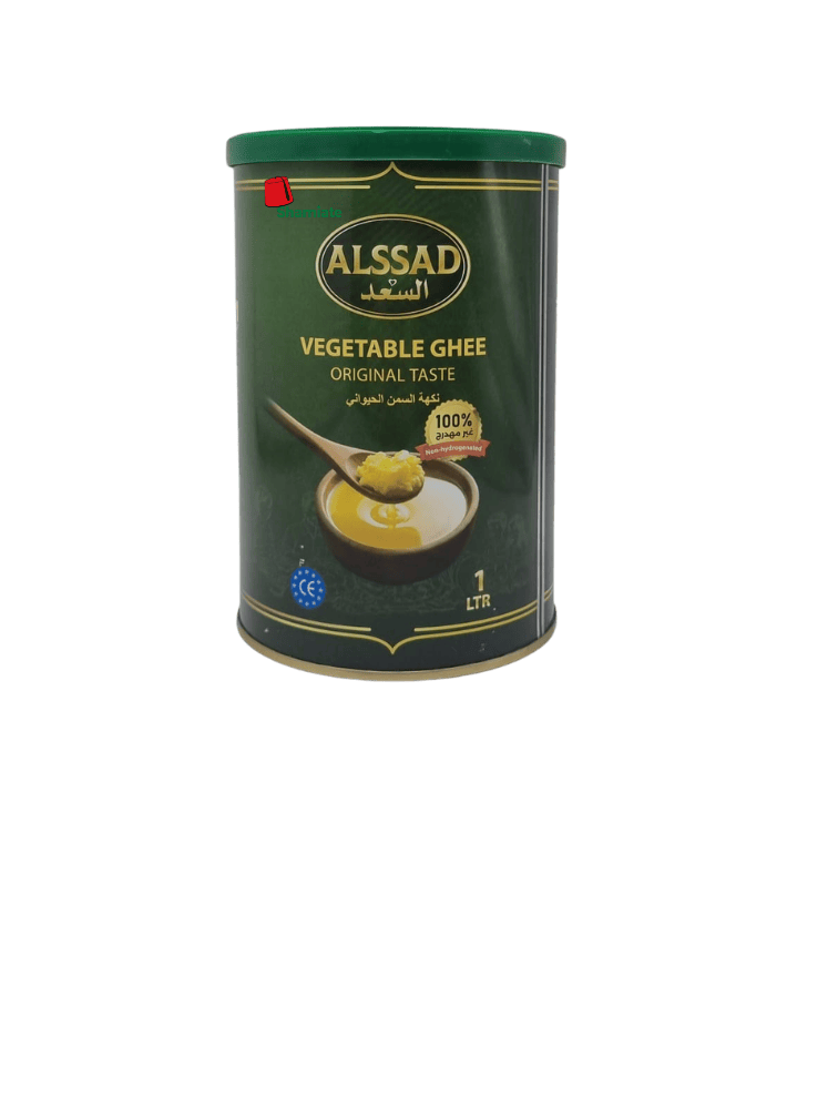 Ghee - Vegetable Clarified Butter, Animal Flavor - Samen (Alssad, 1 Liter, 12 Pieces)