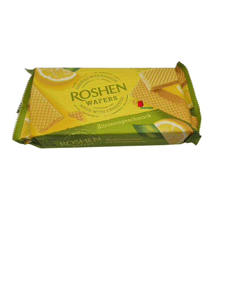 Wafers & Lemon (Roshen Wafers, 216gm, 16 Pieces)