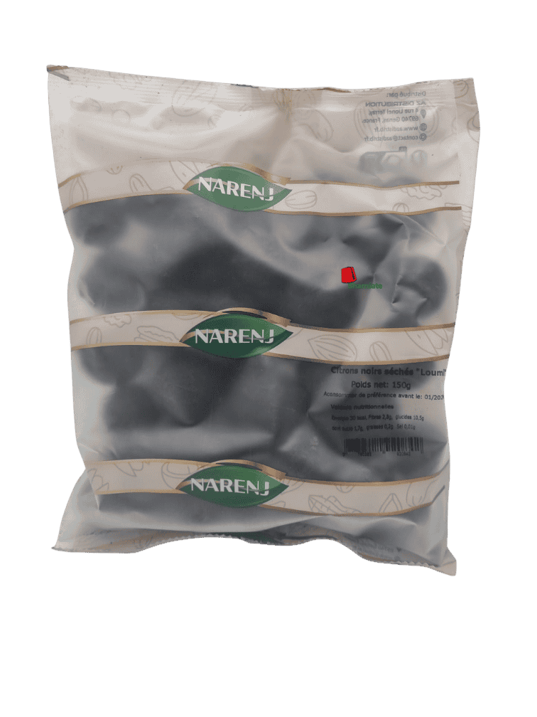 Citrons Séchés (Loumi) (Narenj, Noir, 150 gm, 20 Pièces)