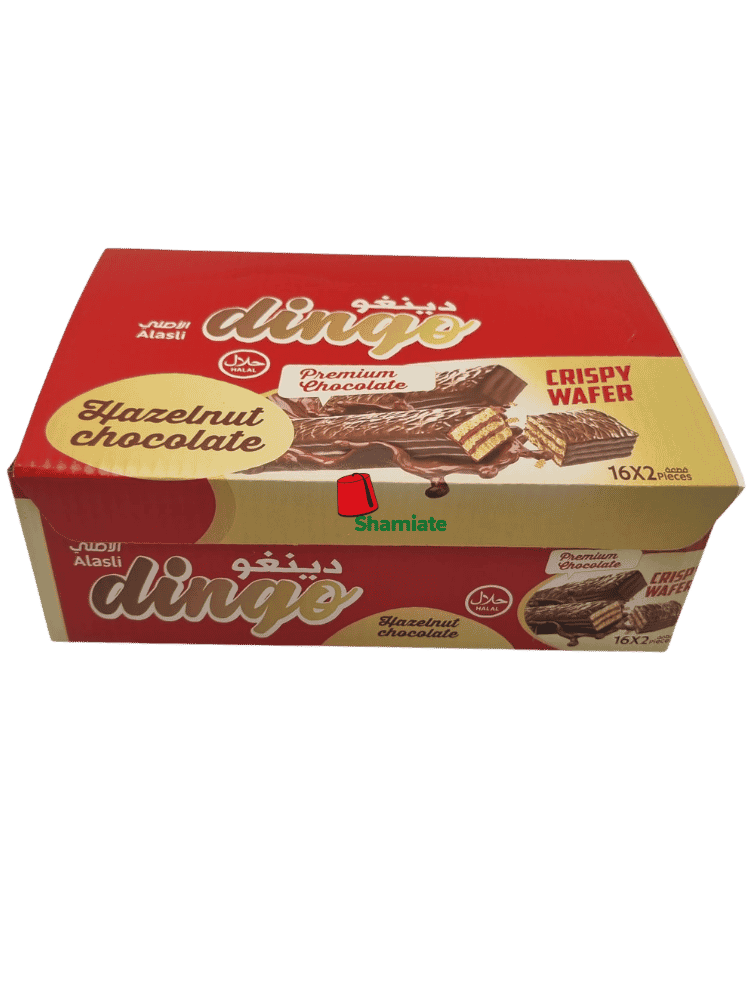 Biscuits Wafer (Dingo, Chocolat Noisette,16 x 21 gm, 12 Pièces)