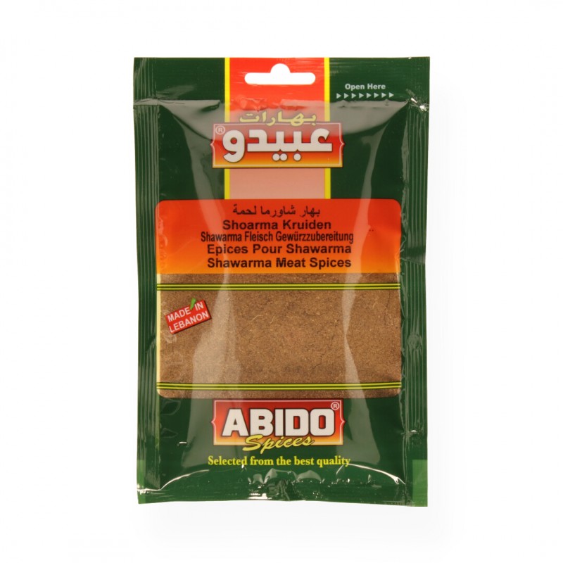 Épices Shawarma Bœuf (Abido, 50 gm, 10 Pièces)