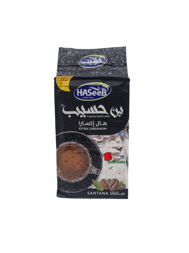 Arabic Coffee (Haseeb, Black, Extra Cardamom, 500g, 10 Pieces)