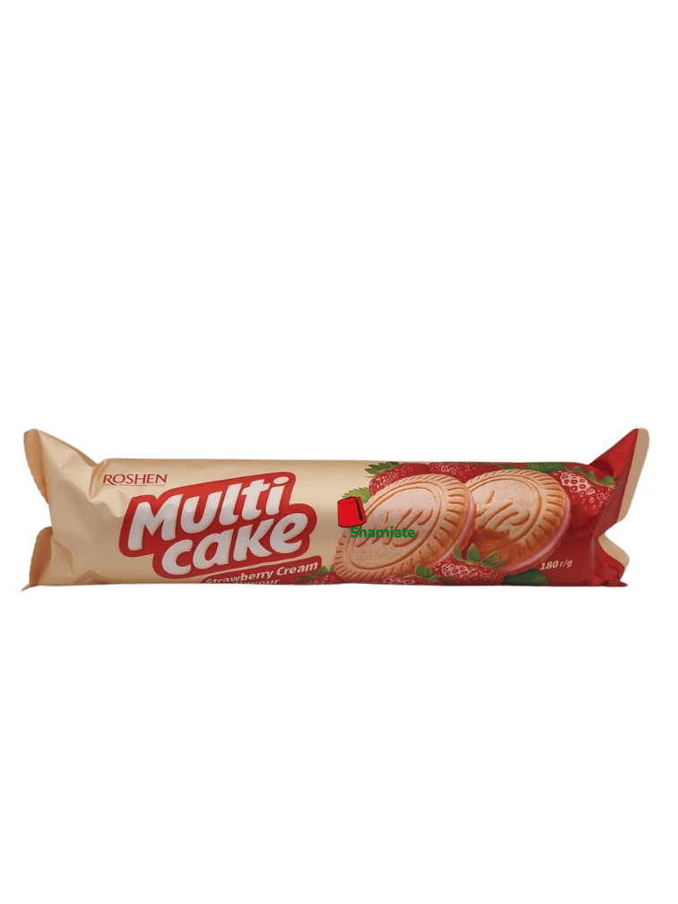 Cookies Multi Cake, Strawberry, 9784 (Roshen, 180g x 28 Pieces)