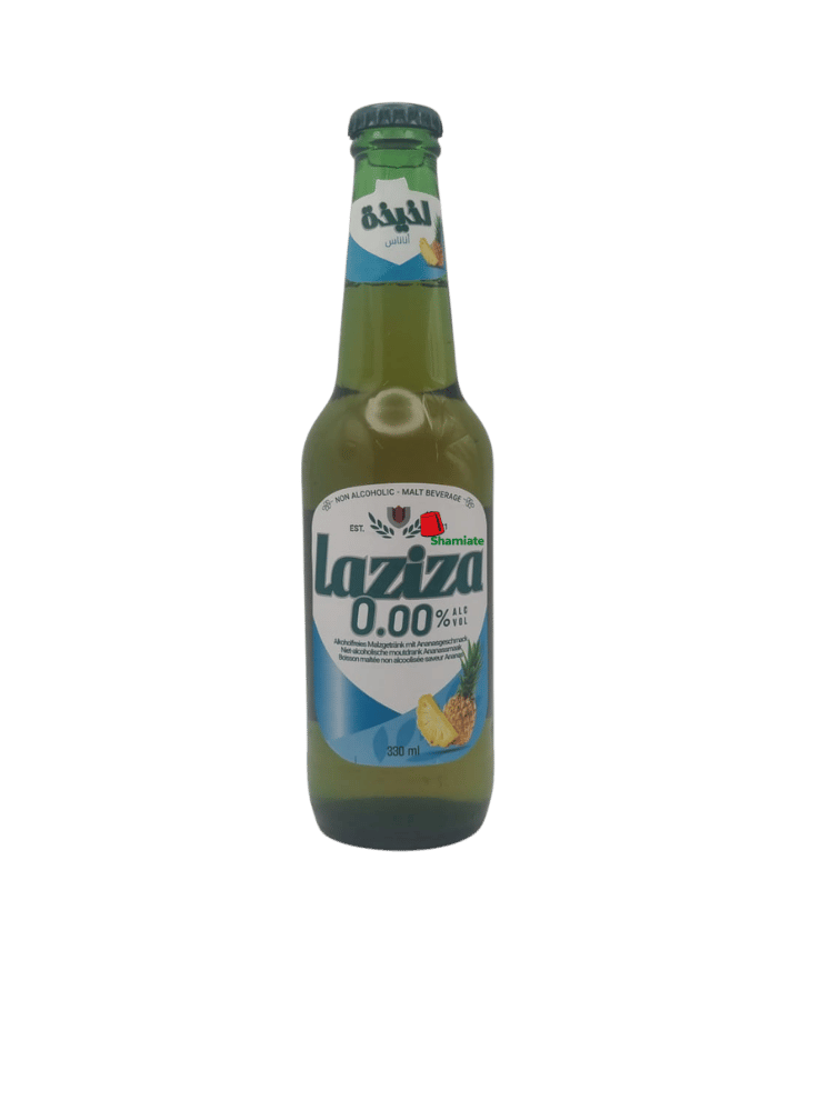 Bière Sans Alcool (Laziza, Ananas, 330 ml, 24 Pièces)