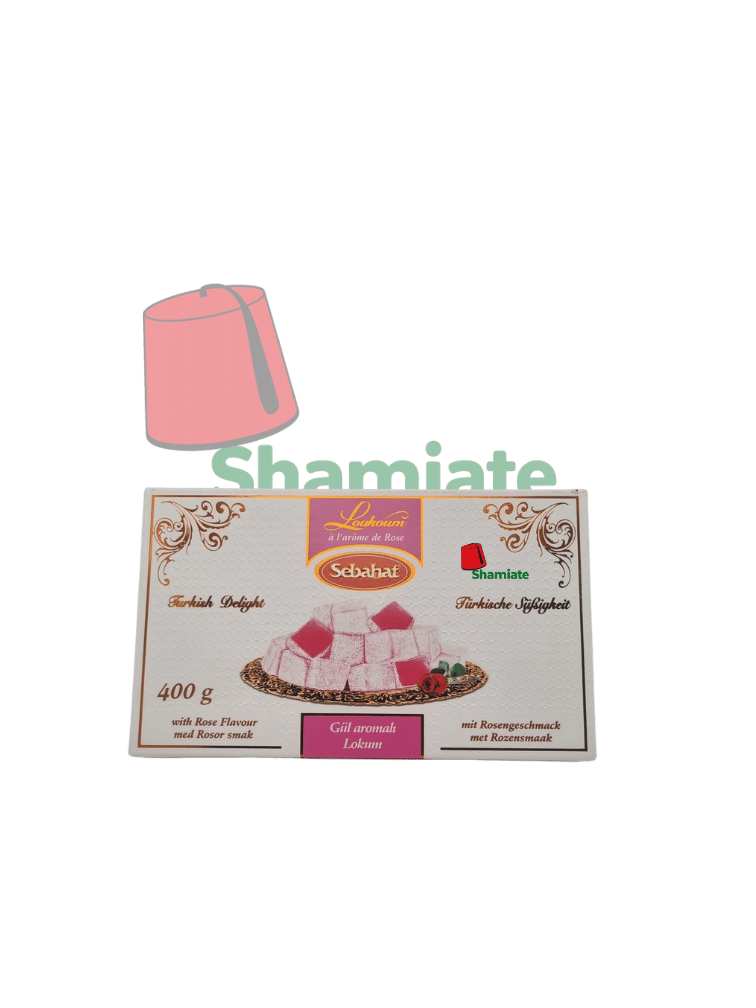 Loukoum à l'arôme de Rose (Sebahat, 400gm, 12 Pièces)