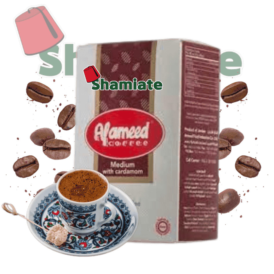 Café Arabe (Alameed, Cardamome, 200 gm, 24 Pièces)