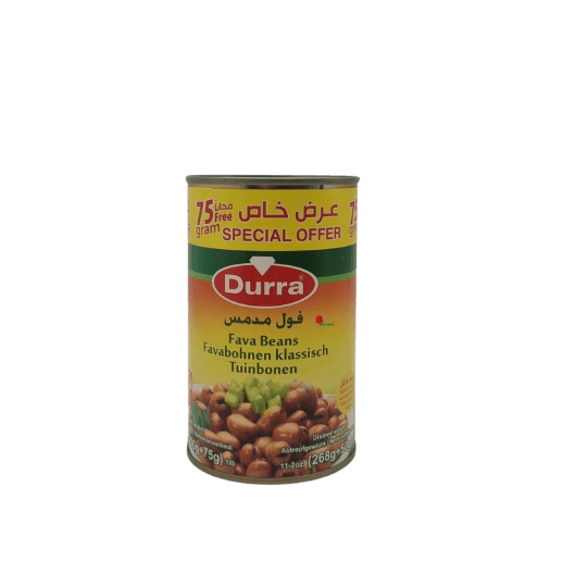 Canned Broad Beans (Foul) (Durra, Nature, 400 gm, 24 Pieces)