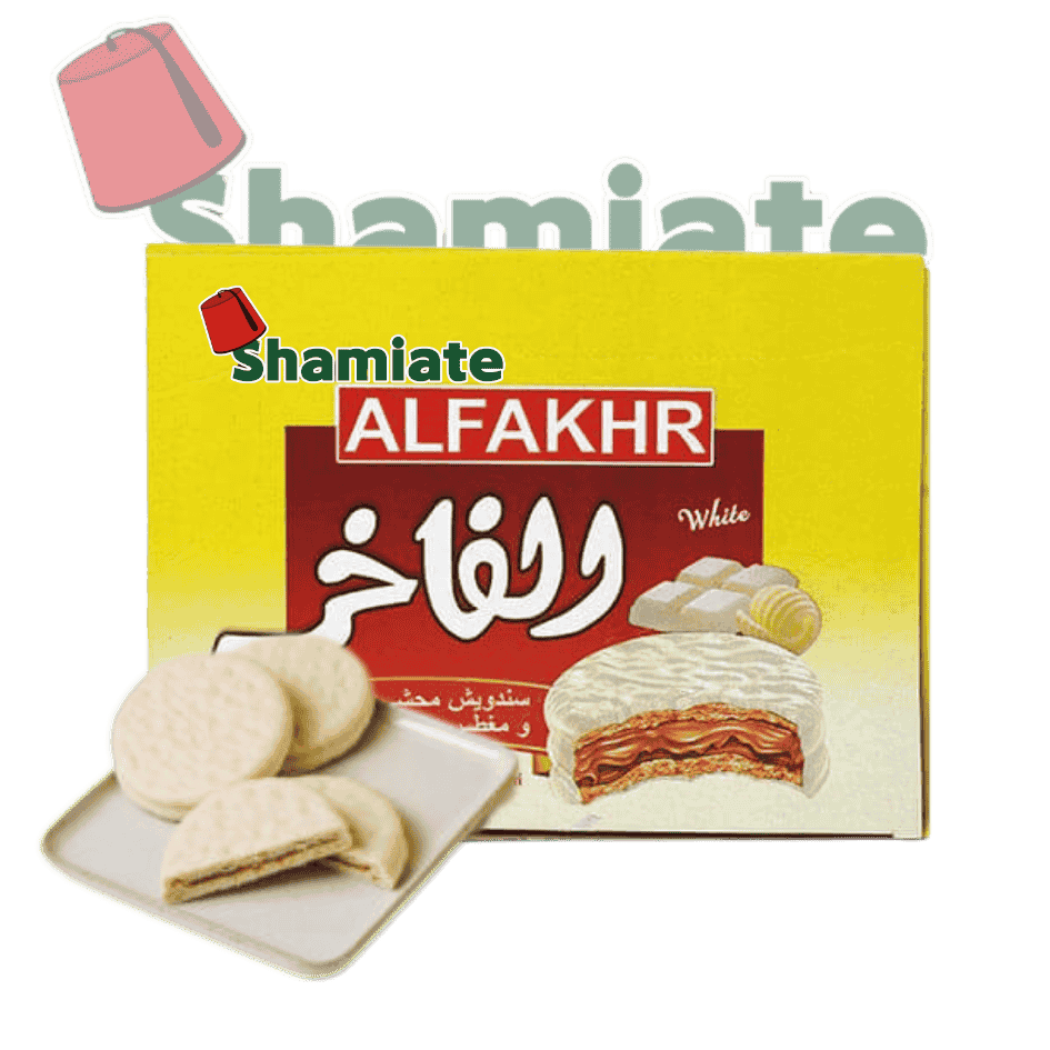 كوكيز (الفاخر, شكولا بيضاء, 30 غرام, 12 x12وحدة)