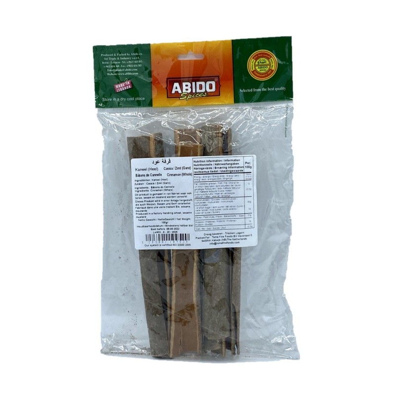 Cannelle En Bâtons (Abido, 100 gm, 10 Pièces)