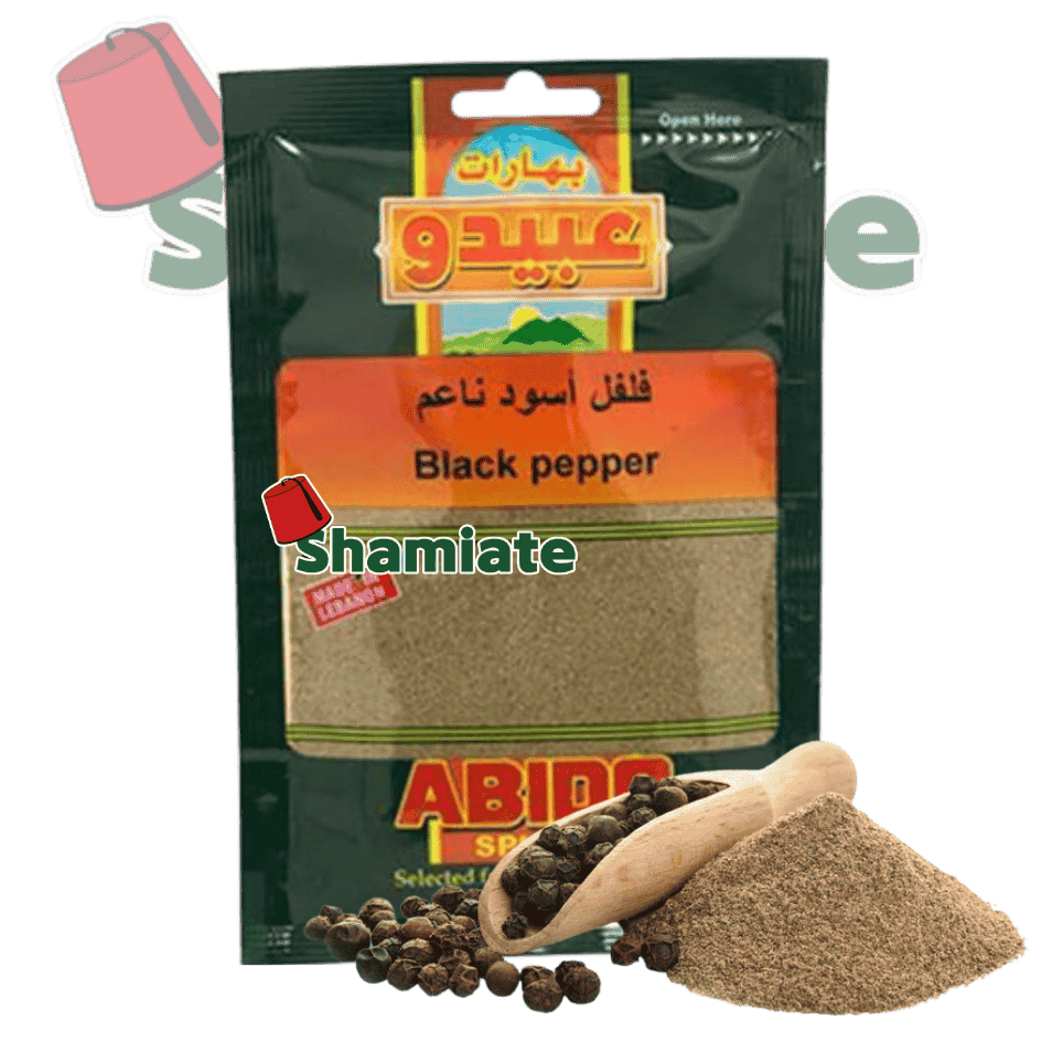 Ground Dark Pepper (Abido, 50 gm, 10 Pieces)