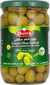 Olives Vertes Salkinis  (Durra, 650 gm, 12 Pièces)