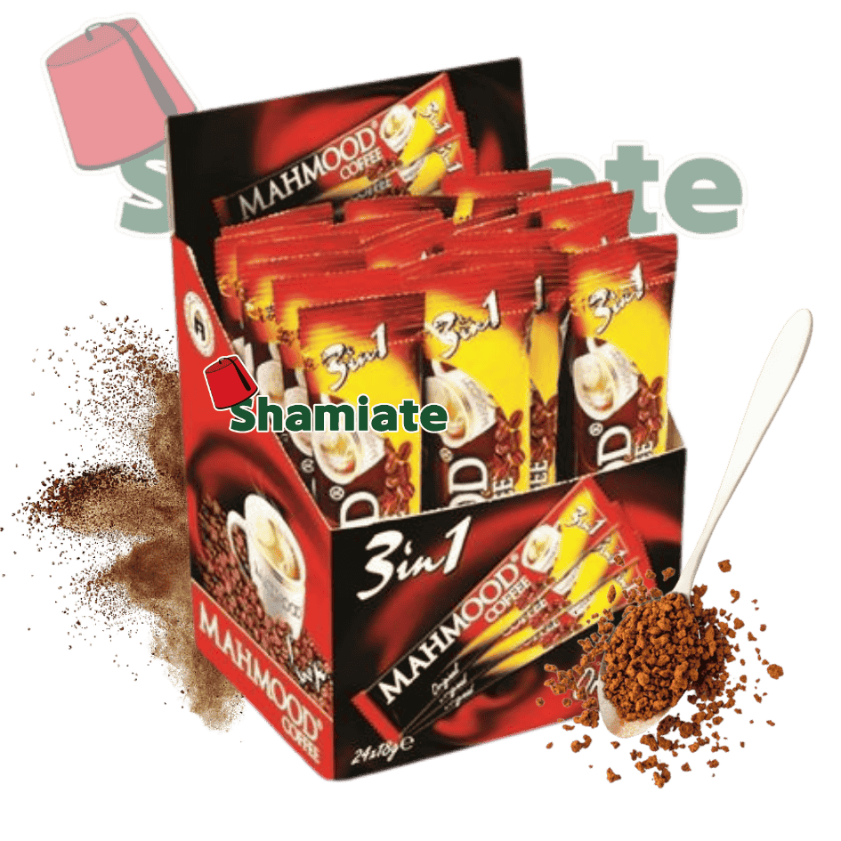 Café Soluble (Café Mahmood, 3 en 1, 24 x 18 gm, 24 Pièces)