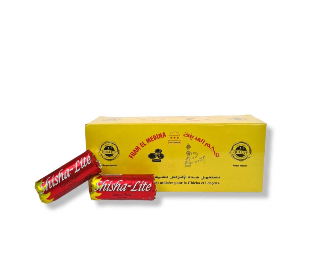 Charbon Shisha (El Medina, 120 X 33 mm, 800 gm, 10 Pièces)