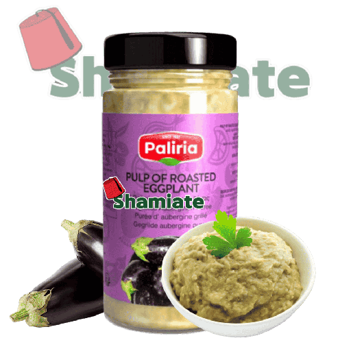 [7924 Grilled Eggplant Puree (Paliria, 480 gm, 12 Pieces) Purée D’aubergine Grillé (Paliria, 480 gm, 12 Pièces) Puree D'aubergine Grille (Paliria, 480 gm, 12 Pieces)باذنجان مشوي (باليريا, بلا, 480 غرام, 12 وحدة) ] Grilled Eggplant Puree (Paliria, 480 gm, 12 Pieces)