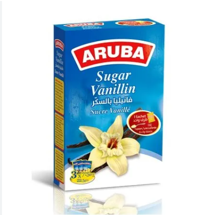 [2334 Vanillin Sugar (Aruba, Cardboard Box, 100 gm, 24 Pieces) Sucre Vanillé (Aruba, Boîte Carton, 100 gm, 24 Pièces) Sucre Vanille (Aruba, Boite Carton, 100 gm, 24 Pieces)سكر الفانيليا (أروبا, علبة كرتون, 100 غرام, 24 وحدة) ] Sucre Vanillé (Aruba, Boîte Carton, 100 gm, 24 Pièces)