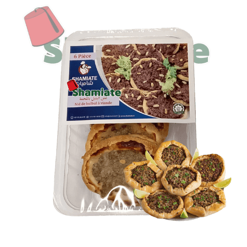 [7985 Nightingale (Bulbul) Nest with Meat (Shamiate, 350 gm, 10 x 6 Pieces) Nid de Rossignol (Bulbul) à la Viande (Shamiate, 350 gm, 10 x 6 Pièces) Nid de Rossignol (Bulbul) a la Viande (Shamiate, 350 gm, 10 x 6 Pieces)عش البلبل باللحم (شاميات, بلا, 350 غرام, 10 x 6 وحدة) ] Nid de Rossignol (Bulbul) à la Viande (Shamiate, 350 gm, 10 x 6 Pièces)