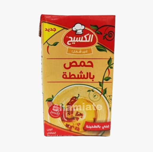 [8066 Canned Hommos Tahina (Kasih, Hot, 135 gm, 1 x 4 x 12 Pieces) Hommos Tahina En Conserve (Kasih, Piquant, 135 gm, 1 x 4 x 12 Pièces) Hommos Tahina En Conserve (Kasih, Piquant, 135 gm, 1 x 4 x 12 Pieces)حمص بالطحينة معلب (الكسيح, حار, 135 غرام, 1 x 4 x 12 وحدة) ] Hommos Tahina En Conserve (Kasih, Piquant, 135 gm, 1 x 4 x 12 Pièces)