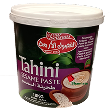 [8364 Tahina (Sesame Cream) (Four Seasons, 18 Kg, 1 Piece) Tahina (Crème De Sésame) (Quatre Saisons, 18 Kg, 1 Pièce) Tahina (Creme De Sesame) (Quatre Saisons, 18 Kg, 1 Piece)طحينة (الفصول الاربعة, بلا, 18 كلغ, 1 وحدة) ] Tahina (Sesame Cream) (Four Seasons, 18 Kg, 1 Piece)