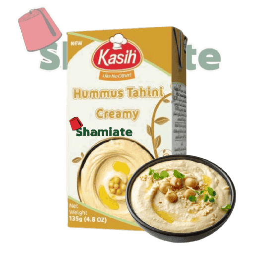 [8437 Canned Hommos Tahina (Kasih, Cream, 135 gm, 48 Pieces) Hommos Tahina En Conserve (Kasih, Crème, 135 gm, 48 Pièces) Hommos Tahina En Conserve (Kasih, Creme, 135 gm, 48 Pieces)حمص بالطحينة معلب (الكسيح, قشطة, 135 غرام, 48 وحدة) ] حمص بالطحينة معلب (الكسيح, قشطة, 135 غرام, 48 وحدة)