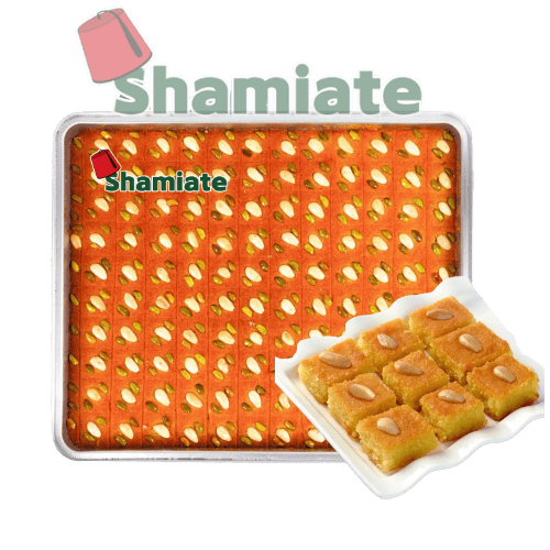 [8471 Oriental Pastry Tray (Shamiate, Syrian Hrissa with Pistachios, Walnuts and Cashews, 3.4 Kg, 1 Piece) Plateau de Pâtisserie Orientale (Shamiate, Hrissa Syrienne aux Pistaches, Noix et Acajou, 3.4 Kg, 1 Pièce) Plateau de Patisserie Orientale (Shamiate, Hrissa Syrienne aux Pistaches, Noix et Acajou, 3.4 Kg, 1 Piece)صينية معجنات شرقية (شاميات, هريسة سورية بالفستق والجوز والماهوجني, 3.4 كلغ, 1 وحدة) ] Plateau de Pâtisserie Orientale (Shamiate, Hrissa Syrienne aux Pistaches, Noix et Acajou, 3.4 Kg, 1 Pièce)