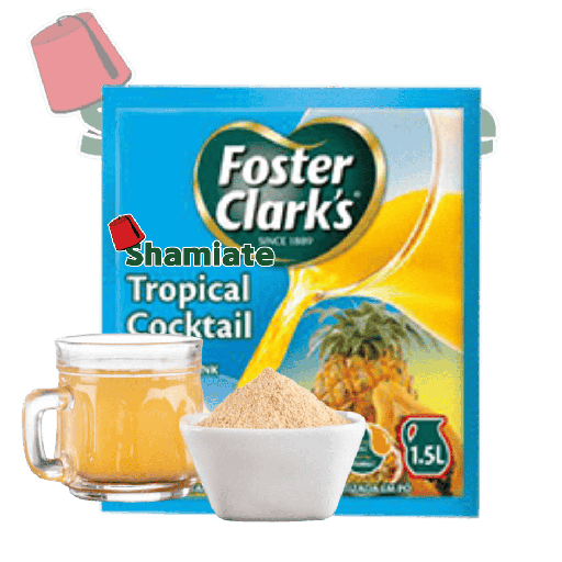 [8522 Instant Fruit Cocktail Juice Powder (Foster Clark's, 15 x 20 gm, 10 Pieces) Jus de Cocktail De Fruits en Poudre Instantanée (Foster Clark's, 15 x 20 gm, 10 Pièces) Jus de Cocktail De Fruits en Poudre Instantanee (Foster Clark's, 15 x 20 gm, 10 Pieces)عصير كوكتيل الفواكه الفوري (فوستر كلارك, بلا, 15 x 20 غرام, 10 وحدات) ] Jus de Cocktail De Fruits en Poudre Instantanée (Foster Clark's, 15 x 20 gm, 10 Pièces)