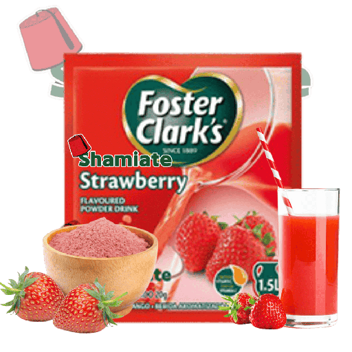 [8523 Instant Strawberry Juice Powder (Foster Clark's, 15 x 20 gm, 10 Pieces) Jus de Fraise en Poudre Instantanée (Foster Clark's, 15 x 20 gm, 10 Pièces) Jus de Fraise en Poudre Instantanee (Foster Clark's, 15 x 20 gm, 10 Pieces)عصير فراولة سريع التحضير (فوستر كلارك, بلا, 15 x 20 غرام, 10 وحدات) ] Instant Strawberry Juice Powder (Foster Clark's, 15 x 20 gm, 10 Pieces)