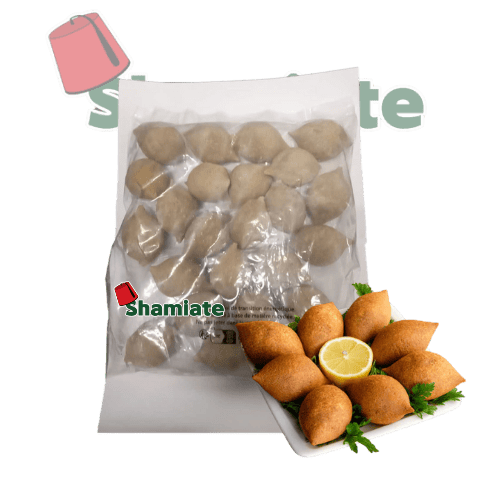 [7783 frozen Kebbeh to Fry,  (Shamiate, 25 units, 4 x 25 Pieces) Kebbeh à Frire, Surgelée (Shamiate, 25 unités, 4 x 25 Pièces)  Kebbeh a Frire, Surgelee (Shamiate, 25 unites, 4 x 25 Pieces) كبة مقلية مجمدة (شاميات، 25 وحدة، 4 × 25 قطعة) ] frozen Kebbeh to Fry,  (Shamiate, 25 units, 4 x 25 Pieces)