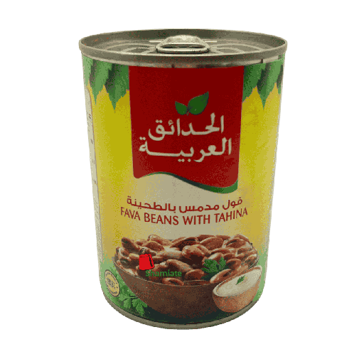 [2619 Canned Broad Beans (Foul) (Arabian Gardens, Tahina, 400 gm, 24 Pieces) Fèves en Conserve (Foul) (Arabian Gardens, Tahina, 400 gm, 24 Pièces) Feves en Conserve (Foul) (Arabian Gardens, Tahina, 400 gm, 24 Pieces)فول معلب (الحدائق العربيه, طحينة, 400 غرام, 24 وحدة) ] Fèves en Conserve (Foul) (Arabian Gardens, Tahina, 400 gm, 24 Pièces)