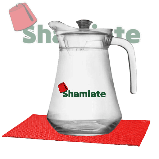 [001583 Transparent glass pitcher 1300 ML Pichet transparent en verre 1300 ML(15 Pièces) Pichet transparent en verre 1300 ML(15 Pieces)ابريق عصير زجاج شفاف ١٣٠٠ملل ] Transparent glass pitcher 1300 ML