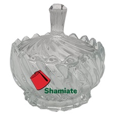 [001596 Round glass sugar bowl Sucrier rond en verre Sucrier rond en verreوعاء سكر زجاجي دائري ] Round glass sugar bowl