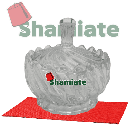 [001596 Round glass sugar bowl Sucrier rond en verre Sucrier rond en verreوعاء سكر زجاجي دائري ] Round glass sugar bowl