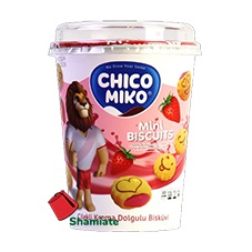 [001614 Mini Strawberry Cookies (Chico Miko, 125gm, 24 Pieces) Mini Biscuits Fraise (Chico Miko, 125gm, 24 Pièces) Mini Biscuits Fraise (Chico Miko, 125gm, 24 Pieces)كوكيز الفراولة صغير (تشيكو ميكو، 125 جرام، 24 قطعة) ] Mini Strawberry Cookies (Chico Miko, 125gm, 24 Pieces)