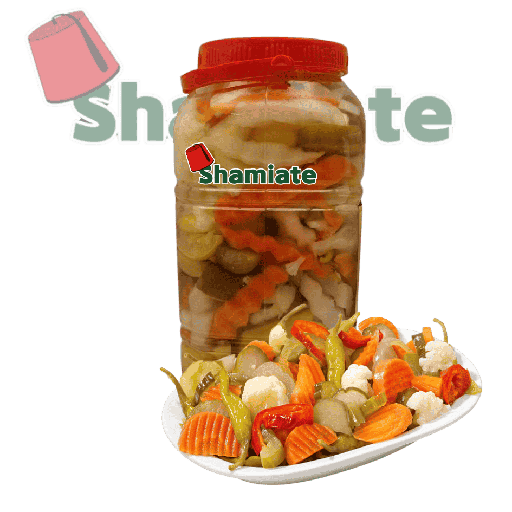 [001650 Pickled Mixed Vegetables ( 1500 gm, 6 Pieces) Légumes Mixtes Marinés (Nesmah,1500 gm, 6 Pièces) Legumes Mixtes Marines (Nesmah,1500 gm, 6 Pieces)مخلل (كبيس) خضروات مشكلة ( 1500 غرام, 6 وحدات) ] Pickled Mixed Vegetables ( 1500 gm, 6 Pieces)